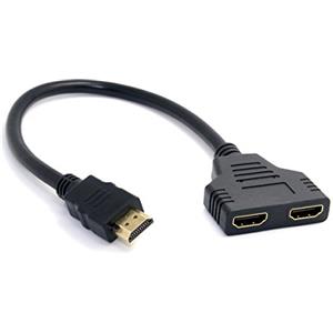 cablecc Cavo adattatore splitter da HDMI maschio a 2 HDMI femmina, 1 in 2 uscite