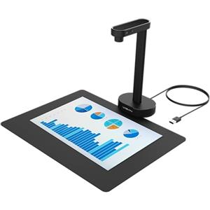 VIISAN Scanner documenti, 16 MP, USB, portatile, dimensione di registrazione A4, Deskewing, scansione di documenti multipagina, OCR & TTS Tech, funziona con Windows & MacOS