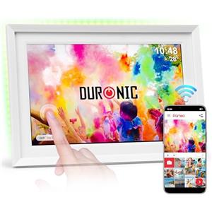 Duronic PF2A WE Cornice Digitale WiFi 10.1in - Cornice Digitale Foto, Portafoto Digitale, Cornice per Foto, Cornici Digitali, Cornice Foto Digitale, 32GB, Android & iOS, Cornice Elettronica con App