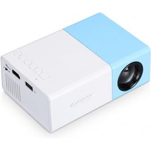 Elprico Mini Proiettore, Videoproiettore Full HD 1080P, Portatile, Blu e Bianco, HDMI, USB, Raffreddamento Attivo, Altoparlante Integrato