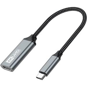 JZK 20CM Cavo adattatore USB C a HDMI, convertitore da tipo C a HDMI HD 4K a 30 Hz per Thunderbolt 3/4/5, per MacBook Pro/Air, per Surface Book 2, per Samsung Galaxy S24/S10/S9, per iPhone 15 Pro