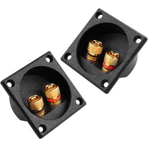 PNGKNYOCN Terminale per altoparlante, 57 x 57 mm, 2 vie, per auto/casa, audio fai da te (2 pezzi)