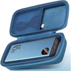 co2CREA Custodia Rigido per Baseus Batteria Esterna USB 20000mAh 65W | Cassa Solo, Borsa EVA Antiurto con Tasca a Rete Interna e Lanyard, Compatibile con Power Bank Caricatore e Accessori