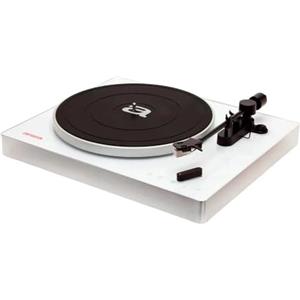 AIWA - APX-680BT/WT Giradischi con Amplificatore e Radio FM, 3 vel. 33/45/78 giri, 2 Speaker Integrati, Bluetooth 5.0-10 m., Player USB/SD, Audio Out RCA, Radio FM, Alimentazione Adapter, Bianco
