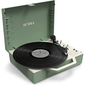 Victrola, Giradischi Re-Spin, Audio Di Qualità, Bluetooth, Design Eco-Sostenibile E Moderno, Tecnologia Vinyl Stream, Verde
