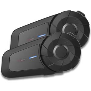 QSPORTPEAK Interfono casco moto bluetooth, MX1 auricolari moto casco per caschi da moto per 2 piloti ,portata 800m,CVC + DSP Funzione di Riduzione del Rumore, Assistente Vocale,IP67 Impermeabile,2 pezzi