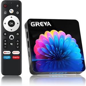 GREVA 8K Android 13.0 TV Box 4GB RAM 64GB ROM RK3528 Chipset Supporto 2.4G/5G Dual-Band WiFi 6 BT5.0 3D HD Smart TV Box Bluetooth USB 3.0 10/100M Ethernet LAN, Android Box 1080P 2K 4K
