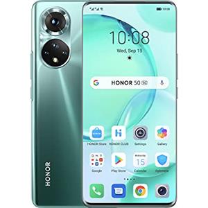 HONOR 50 5G - Smartphone, 6+128GB Cellulari, Display OLED 6.57'' a 120Hz, Snapdragon 778G, Fotocamera Professionale da 108MP, Batteria da 4300mAh, Ricarica Rapida, NFC Dual SIM Card, Emerald Green