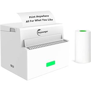 Buyounger Mini stampante fotografica Stampante termica Bluetooth senza inchiostro Stampante portatile tascabile per smartphone multifunzione Stampante in bianco e nero di piccole dimensioni (2)