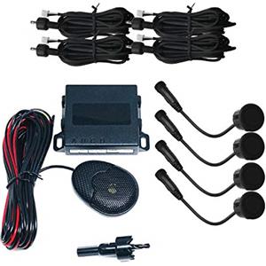 STEEL MATE STEELMATE EBAT NERO OPACO Posteriore Reverse Sensore di Parcheggio Kit 4 Sensori PTSC1
