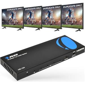 Orei HD-104 HDMI Splitter video HDMI 1080i,1080p,1440p,480i,480p,576i,576p,720p, nero
