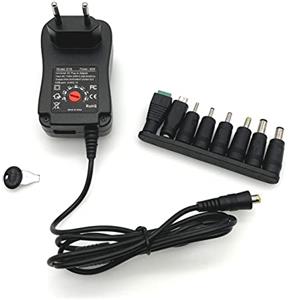 JZK 30W Caricabatterie adattatore alimentatore universale AC 100V-240V a DC 3V 4.5V 5V 6V 7.5V 9V 12V, alimentatore regolabile multitensione per TV, CCTV, amplificatore, altoparlante, lettore, ecc