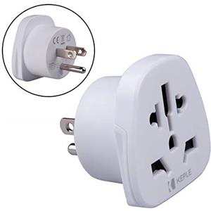 Keple US USA American, Japan Giappone Adapter Plug Viaggio Tipo B to a UK Australia EU Europe European China IT Italy Italia Thailandia Swiss Argentina to America Adattatore Universale Internazionale 3 Pin