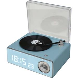 Big Ben Bigben Altoparlante Bluetooth Sveglia Giradischi Blu