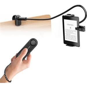 hogance Supporto per Kindles con Telecomando Pagina Turner (HKRC005) Per Leggere a Letto, Supporto per Lettore di eBook, Telecomando RF volta pagina per Kindle/iPad/Tablet, Regalo per i Lettori