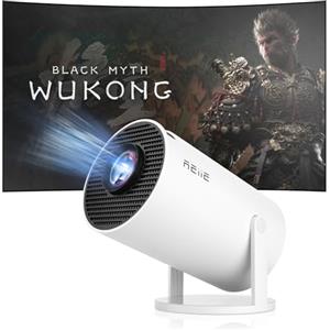 Reiie HY300 - Mini Proiettore 4K Videoproiettore Portatile Video WiFi 5 Android 11 Retroproiettore Full HD Supportato per Telefono PC Lap HDMI Home Cinema 180° Rotazione