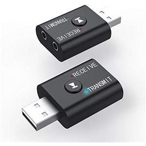 CCYLEZ Trasmettitore/ricezione Bluetooth 5.0, 2 in 1 Adattatore wireless da 3,5 mm Potente funzione Trasmettitore Ricevitore Dispositivo adattatore circuito