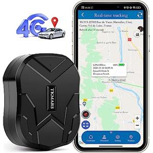TKMARS Localizzatore GPS 4G per Auto Con APP, 20000mAh Forte Magnete, Tracker Senza Abbonamento, Posizionamento in Tempo Reale, Dispositivo Antifurto TK905C