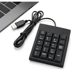 Ticfox Mini Tastierino Numerico USB per Laptop e PC Desktop (Nero) | Mini Tastiera a 19 Tasti Numerici, Numpad Portatile Calcolo, Tastiera Numerica Aggiuntiva per Finanziaria Notebook Computer