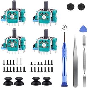 AARONMEI Parti di ricambio per joystick controller PS5, parti del modulo joystick 3D, compatibili con set da 41 pezzi per controller PS5, 4 joystick, levette. (P5-08)