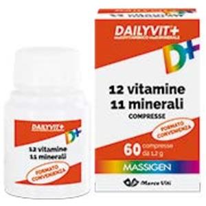 Massigen Dailyvit - Integratore Multivitaminico e Multiminerale con 12 Vitamine e 11 Minerali - 60 Compresse