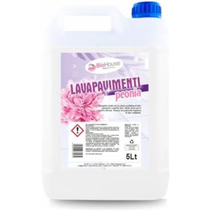 Guestcare Detersivo Pavimenti Profumato 5 Litri Detergente Pavimenti Profumato per tutti i Pavimenti, Superfici Dure e Delicate (Peonia)