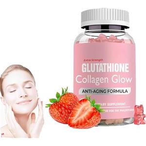 Caduola Caramelle Gommose Glutatione Collagene Glow, Caramelle Gommose Glutatione Collagene Glow per Macchie Scure, 60 Pezzi/Flacone Caramelle Gommose Glutatione Coreane per Donne, Caramelle Gommose