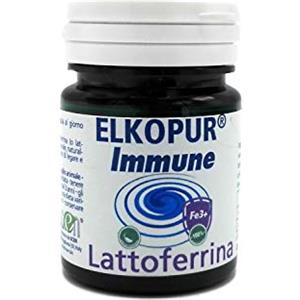 SCEN Elkopur Immune Lattoferrina pura, capsule da 500 mg. contenenti 200 mg. di Lattoferrina titolata 95%. NON utilizza caglio animale - vegetarian ok | Rinforza il sistema immunitario | Antiossidante (1)