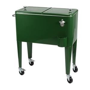 KAILUA COOLER Serve Cool Drinks Kailua Cooler - Frigorifero per bevande - scatola di raffreddamento - Box Frigo - Frigo Portatile - Carrello Portabevande - Carrello Mobile Bar - refrigerator (British Racing Green)