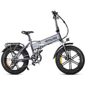 VITILAN V3 Bici Elettrica Pieghevole, E-Bike da 624Wh 13Ah Batteria Rimovibile,Pedalata Assistita per 60-80 km,7 Velocità,Massima 25 km/h, Display LCD a Colori, 20×4.0 Fat Tire (Arancione)