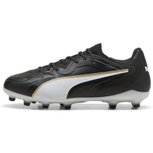 PUMA King 20 PRO FG/AG - Scarpe da Calcio Unisex, Colore: Nero e Oro Bianco, Taglia 42, Puma Nero PUMA Bianco PUMA Oro, 44.5 EU