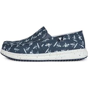 WALK IN PITAS | Bones | Mocassini Uomo per L'Estate | Scarpe da Barca Estive | Sportive | Sneakers | Scarpe da Walkinpitas | Marino Bianco 42