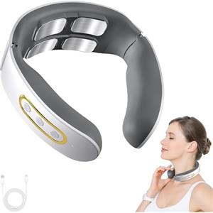 Generico Massaggiatore Cervicale Collo,Massaggiatore per il collo portatile,Massaggiatore Elettrico Per Collo, 6 Modalita 9 livelli Massaggiatore Collo Schiena, Fisioterapia Elettromagnetica Profonda