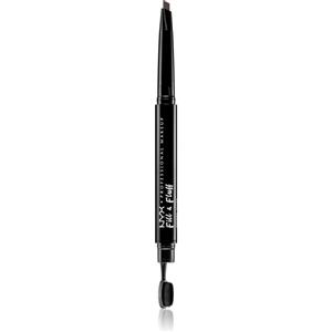 NYX Professional Makeup Fill & Fluff Matita per Sopracciglia Cremosa Brunette con Punta Precisa e Scovolino