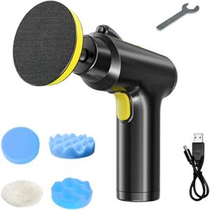 YIWENG Lucidatrice per auto senza fili 3 marce di velocità Lucidatrice automatica elettrica regolabile Pulizia domestica multifunzionale Ceratura per metalli Levigatura del legno Macchina per la rimoz