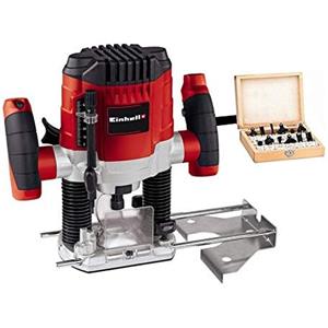 GrecoShop Fresatrice verticale 1100W con set 12 frese in box di legno - TH-RO 1100 E KIT - (Cod.:3622)