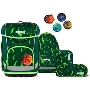 ergobag cubo light set zaino scolastico ergonomico, extra leggero, set da 5 pezzi, 860 g