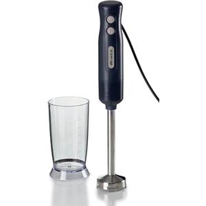 Ariete 601 Frullatore a Immersione Breakfast, Frullatore a immersione, 700 W, 2 velocità, Lama in acciaio inox, Gamba removibile, Bicchiere trasparente, Dark grey