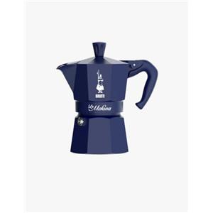 Bialetti 0005411 Mokina Natale 2025 Blu, Moka Caffettiera Mezza Tazza in Alluminio 40ml