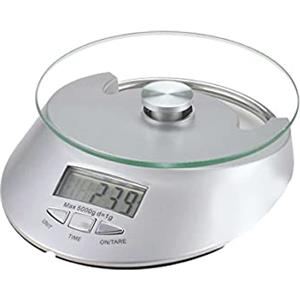 Gicos Bilancia da cucina digitale ripiano in vetro pesata max 5kg utilissimi cucina NZO-750205