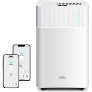 VonHaus Deumidificatore Casa 20L/Giorno con Serbatoio da 4,5L - Deumidificatore WiFi per Casa, Camera da Letto, Lavanderia - Rimuove Umidità, Condensa, Muffa e Odori - Asciuga il Bucato