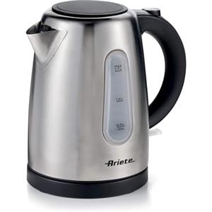 Ariete 2847 Metal Kettle, Bollitore elettrico, Capacità 1,7L, Base cordless, Protezione contro surriscaldamento, Metal