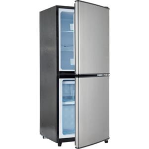 Gegtuon Frigorifero 106L, Frigo con Illuminazione a LED e Divisorio per Ripiani, Professional Frigo Bar Refrigerata con Congelatori e Porta Verstellbare per Cucina Ufficio, Classe E, 220-240V, Argento