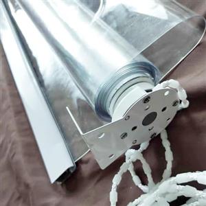 ZHUOZ1T Tenda a Rullo Trasparente per Esterni,Plastica in PVC Tapparella Avvolgibile,Tenda Antipioggia Isolamento Termico Antipolvere,per Giardini,Balconi,Bagno,Ufficio,Larghezza x Altezza (60x280cm)