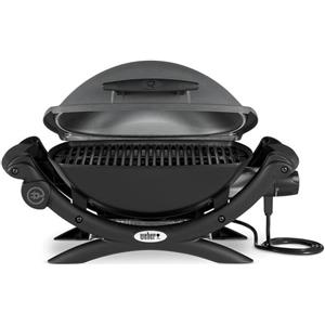 Weber 52020053 Q 1400 Barbecue Elettrico Portatile Griglia Ghisa Smaltata 43x32 cm 2200W colore Grigio Scuro