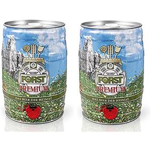 FORST 2 pz. Fustino 5 Litri Birra Forst Premium Bionda Italiana Rubinetto Spillatura Luppolo Malto Italia, Birra Forst Premium