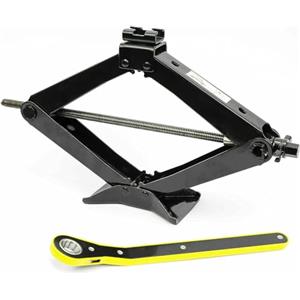 Verda Cric a forbice 2T, 98-440 mm, kit con cricchetto, colonna in acciaio, sollevatore auto, piastra in acciaio ingrandita, cric portatile per auto MPV SUV (SN4547)