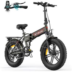 ENGWE Bici Elettrica Pieghevole, Bicicletta Elettrica da 48V 13Ah Batteria Rimovibile, Autonomia di 50-120 km E-bike，20×4.0 Fat Tire 7 Velocità ebike da per Ogni Terreno, EP-2 BOOST