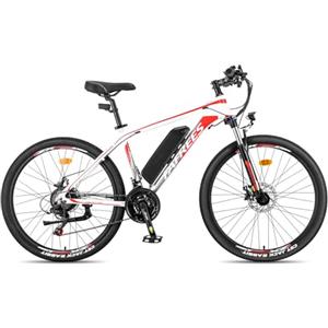 Fafrees HAILONG ONE, Ebike 26 250W 36V 13Ah, MTB Elettrica Uomo Donna, Batteria Rimovibile 100KM | 21 Velocità, Sospensioni 80mm, Bianco