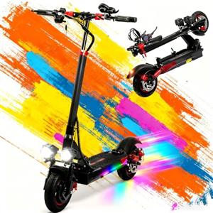PLAYBIK Monopattino Elettrico Adulti 500W Motore, Batteria 48V 15AH, IP54, Autonomia di 35-50 km, 10 pollici Pneumatici Fuoristrada, 3 Velocità Tutto Terreno Monopattino Elettrico, Sospensioni a Molla